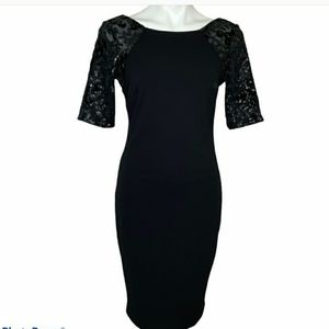 Calvin Klein black sequin dress, size 4